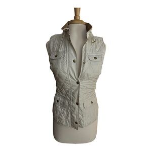 Banana Republic Quilted Vest - Cream